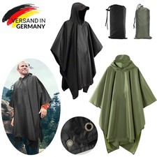 BUNDESWEHR PONCHO US REGENPONCHO RIPSTOP ARMY BW NÄSSESCHUTZ OUTDOOR REGENUMHANG