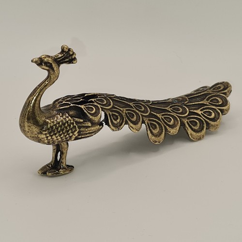Pfau messing figur - pfau, vogel