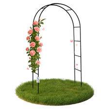 Rankbogen Rundbogen Rosenbogen Metall Torbogen Garten Rankgitter 240cm Bituxx