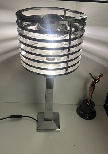 Chrom art deco - art, tischleuchte