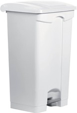 helit Tret-Abfalleimer "the step" 90 Liter weiß / weiß
