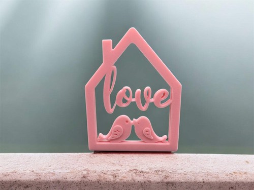 Druck dekoration love - dekoration, birds