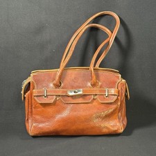 Vintage leder handtasche - leder,