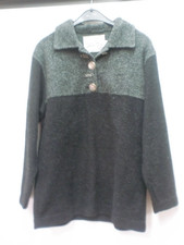 grauer Fleece Trachten Pullover Gr. S