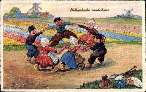 Niederländische tracht - ak,