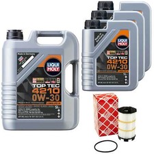 Motoröl Set Top Tec 4210 0W-30 8 Liter + Ölfilter 109708 für Audi A8 4.2 371 PS