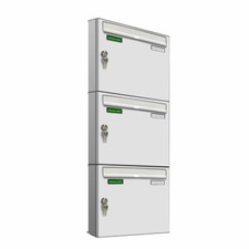 BASIC 3er Briefkasten RAL 9016