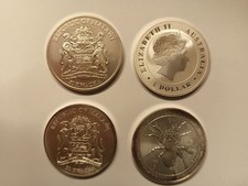 4x Silbermünze 1 Oz 1 Unze Australien Malawi Feinsilber Kreaturen Spider Kroko