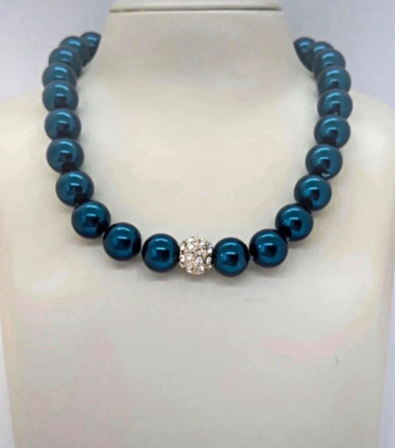 Petrol lyonsblue perlenkette - petrol,