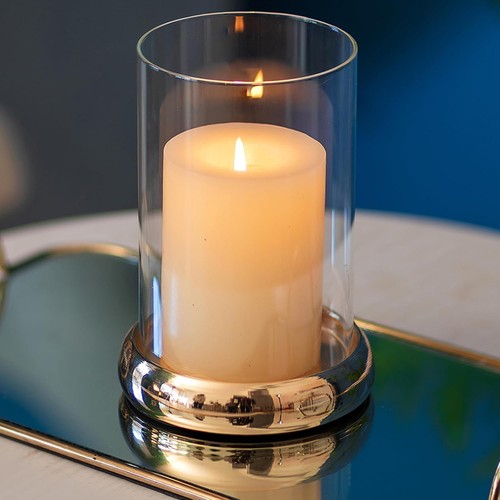 Windlicht metall gold 2er set - windlicht,