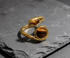 Tiger Glow Ring Tigerauge 18k