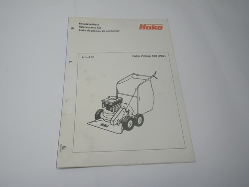 Ersatzteilliste hako pickup - ersatzteilliste, hako-pickup