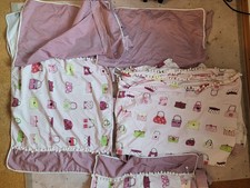 Baldachin-Himmel und Vorhangset Mädchen für Paidi Hochbett rosa Motive 5 teilig