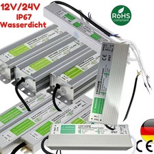 Wasserdicht DC 12V 24V LED Trafo Netzteil Treiber IP67 240V für LED Streifen