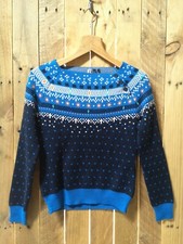 Geliebter Vintage OXBOW Fair Island PULLOVER Größe M blau 