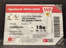 1x alte Eintrittskarte 15.12.2004 Daimlerstadion- VfB Stuttgart vs Dinamo Zagreb