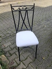 Stuhl Eisen schwarz verziert schwer Garten/Wintergarten/Zimmer gebr. France
