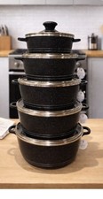 5-teiliges Granit Kasserolle