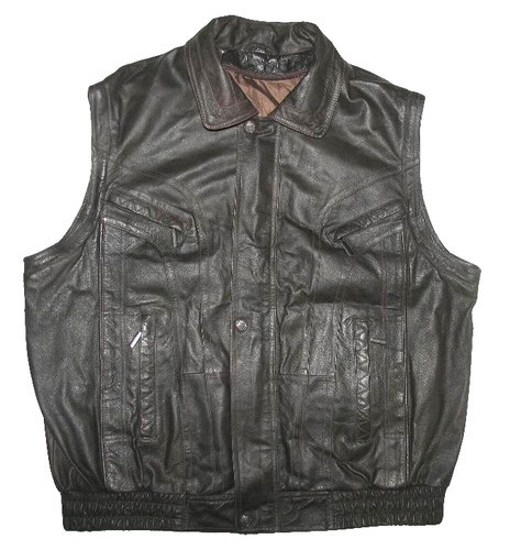 Herren lederweste outdoor - lederweste, /