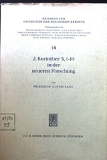 2. Korinther 5, 1 - 10 in der