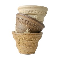 Blumentopf Übertopf aus 100% natürlichem Keramik Töpferton in Handarbeit 3 Farbe