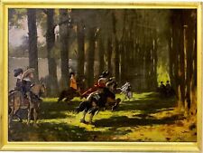 "Reiter auf der Heimkehr"  Monogramm "M", historisches Ölgemälde