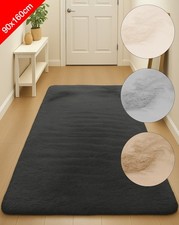 Fellteppich Kunstfell Teppich Wohnzimmer Shaggy Flauschig Kuschelweich 160x90cm