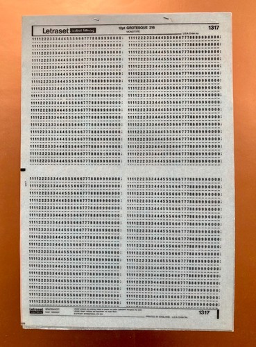 Letraset 1317 grotesque 216 - ,