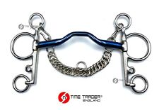 Ported Pelham blau süß Eisen Pferd Gebiss Trense Größe 4,5" 5" 5,5" 6" 6,25" 6,5"