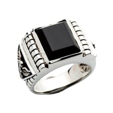 Sterling Silber Schwarz Onyx