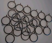 Stabile Gardinenringe 27 Stück Metall/Kunststoff schwarz ID 4cm AD 5.3 cm