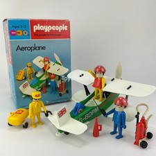 Playmobil UK Playpeople 1766 Pegasus Doppeldecker Flugzeug Set 100% komplett selten