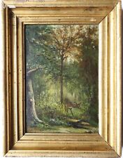 Gemälde Öl Landschaft Wald