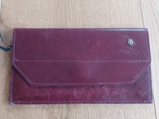 Vintage Geldbeutel Geldbörse Portemonnaie Bordeaux Echt Leder K