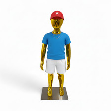 87 CM GOLD Kinder Eierkopf Schaufensterpuppe Voll Kind Display Attrappe