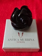 Antica Murrina Handmade Glassring Schwarz neu