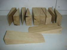 14 Hartholzkeile ca. L 155 x B 60 x H 30 mm Eiche gesägt -Montagekeile- Baukeile