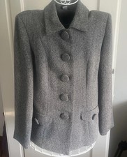 Blazer Tweedjacke Schwarz Weiß * Größe 38 * Pfeffer-Salz-Optik * Vintage