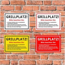 Schild Grillplatz! - in 4