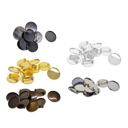 10x cabochon brosche rohlinge - 10x,