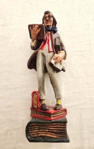 Bücherwurm figur - 41 cm, bücherwurm‑figur