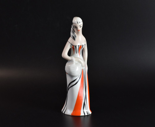 Dame mit korb - dame, figur