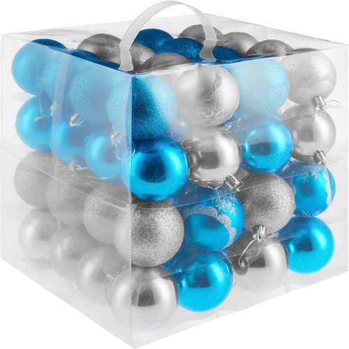 Weihnachtskugeln silber blau - weihnachtskugeln,
