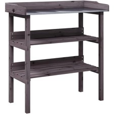 Pflanztisch Garten Grau Holz