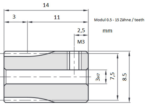 Zahnräder modul 1 - zahnräder,
