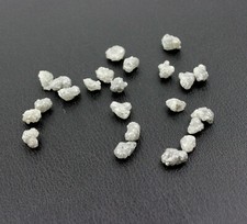 1 x Weißgrau Rohdiamant gebohrt Natur Roh Diamant 1 mm Loch ca.0,5 Karat