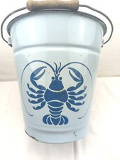 Emaille Eimer 10l Dicht Email Eimer Pflanzgefäß Blumenkübel DDR Haushalt Krebs