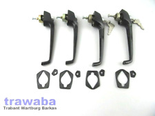 Satz Türgriffe mit Unterlagen Wartburg 353 Alu schwarz alte Ausführung