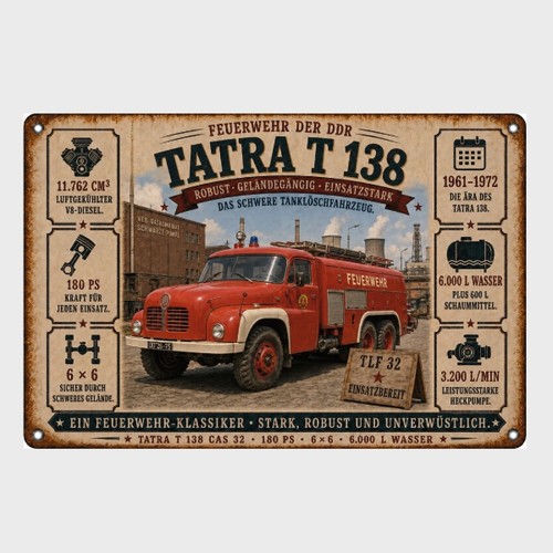 Blechschild tatra t138 - tatra,