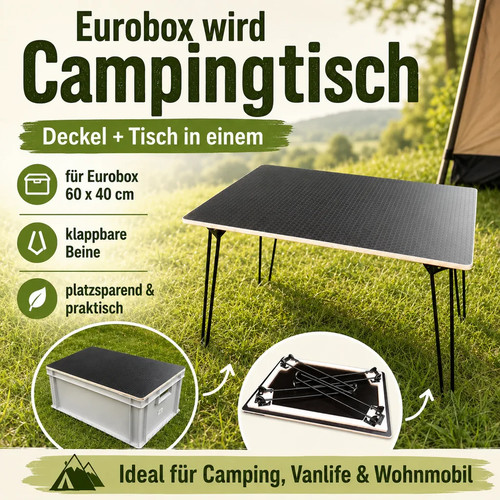 Campingtisch eurobox deckel - campingtisch, &